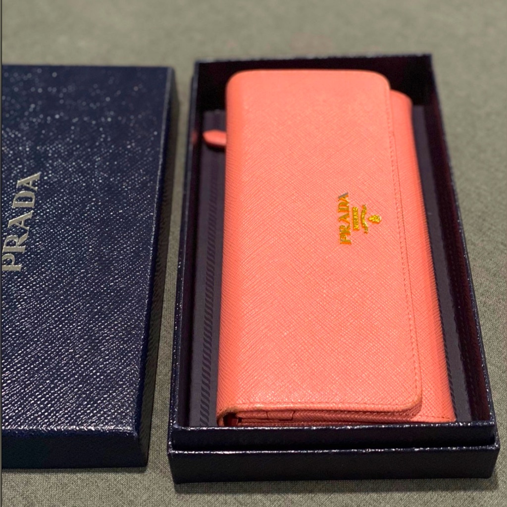 Prada Pink Saffiano Wallet New Year New Price Sale